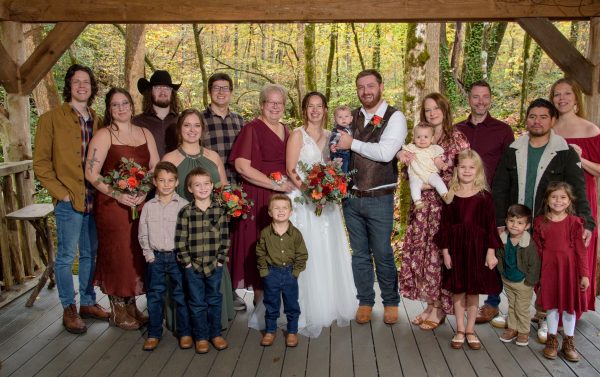 Most of Rebekah’s  family at her sister’s wedding