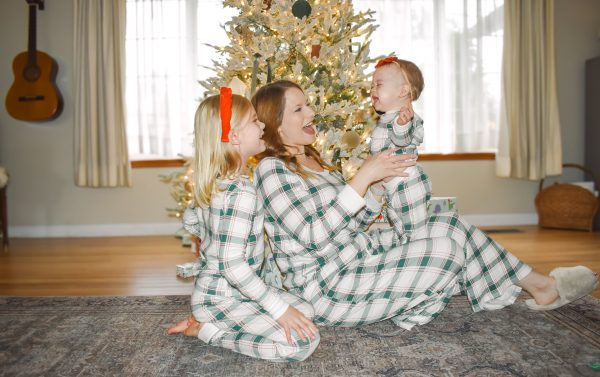 Rebekah enjoys finding matching Christmas pajamas every year and trying her best to make the holidays special for our girls