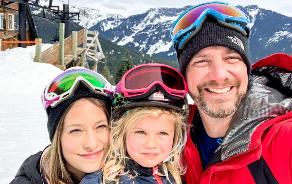 Skiing together